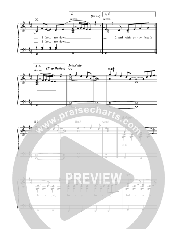 Lay Me Down Lead Sheet (Corey Voss / Madison Street Worship / Jenna Transki / Lee Bataller)