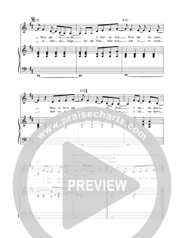 Lay Me Down Piano/Vocal (Corey Voss / Madison Street Worship / Jenna Transki / Lee Bataller)