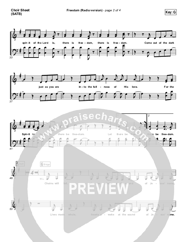 Freedom (Radio) Choir Vocals (SATB) (Jesus Culture / Kim Walker-Smith)