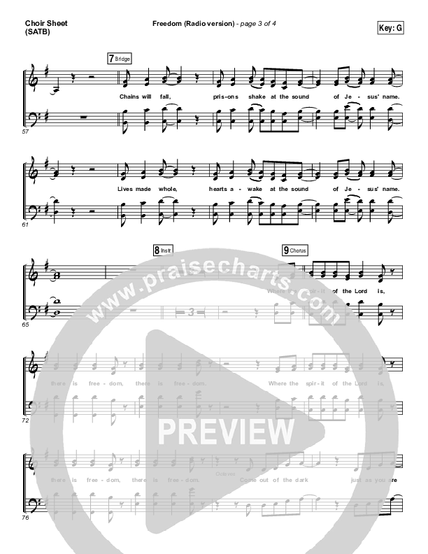 Freedom (Radio) Choir Vocals (SATB) (Jesus Culture / Kim Walker-Smith)