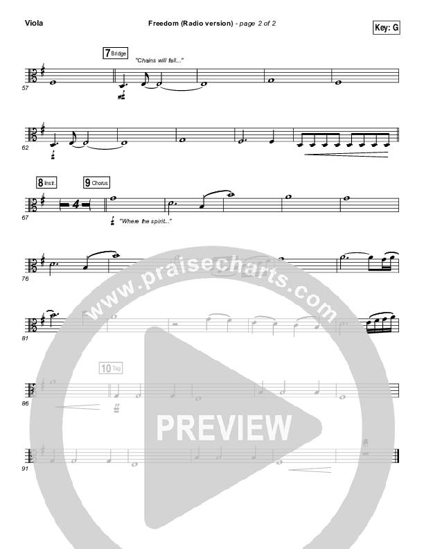 Freedom (Radio) Viola (Jesus Culture / Kim Walker-Smith)