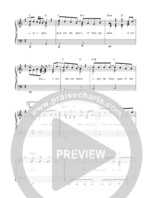 Revive Us (Heavy Rain) Lead Sheet (SAT) (Luke + Anna Hellebronth)