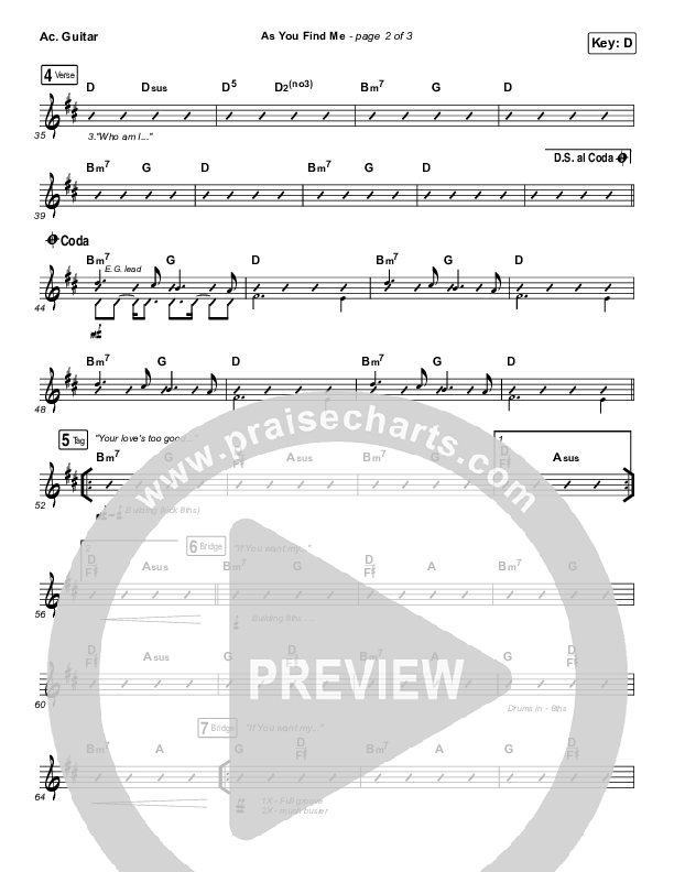 As You Find Me Acoustic Guitar (Hillsong UNITED)