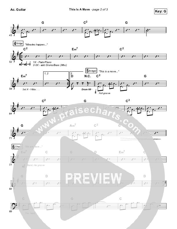 This Is A Move (YouTube) Acoustic Guitar (Brandon Lake / Bethel Music)