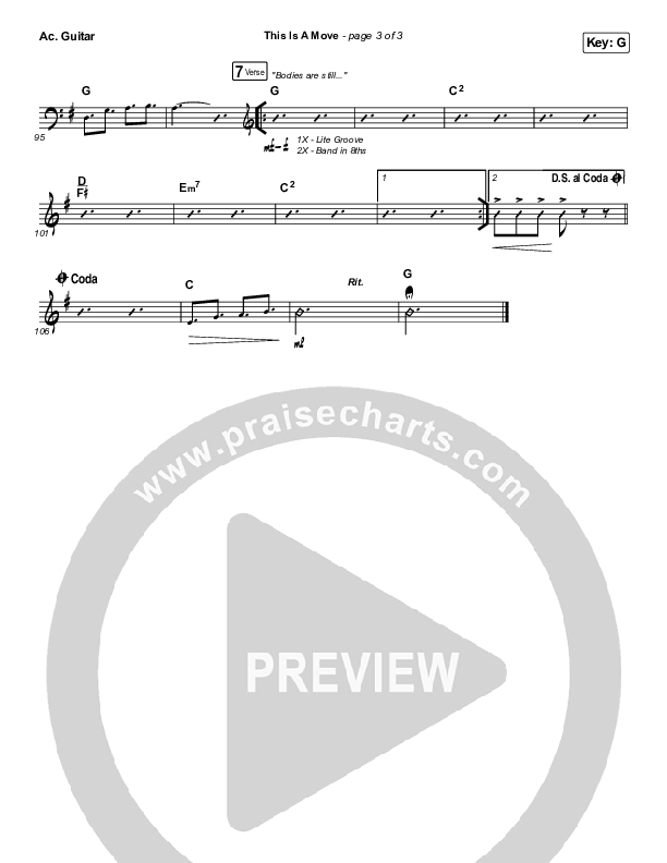 This Is A Move (YouTube) Acoustic Guitar (Brandon Lake / Bethel Music)