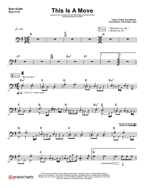 This Is A Move (YouTube) Bass Guitar (Brandon Lake / Bethel Music)