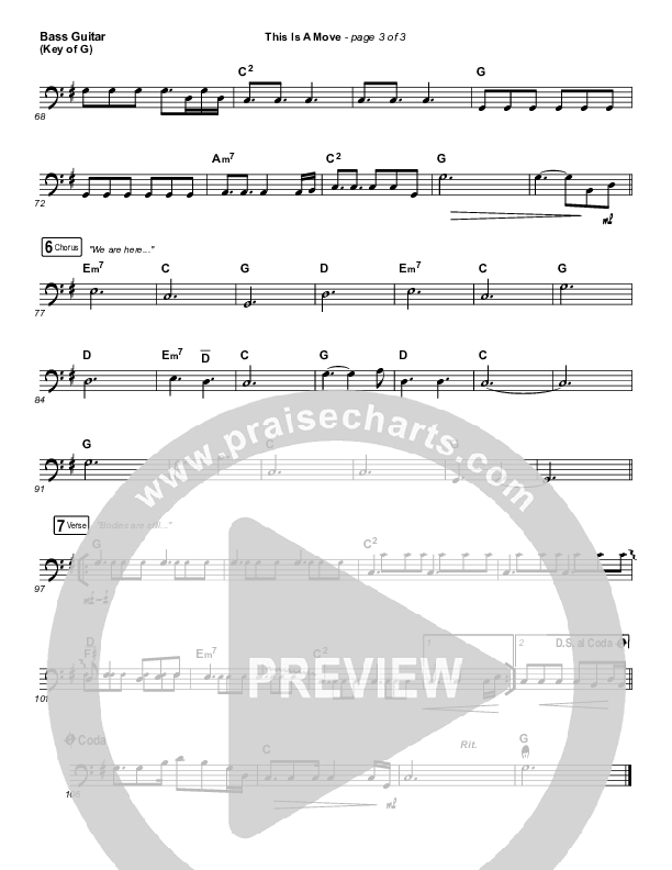 This Is A Move (YouTube) Bass Guitar (Brandon Lake / Bethel Music)