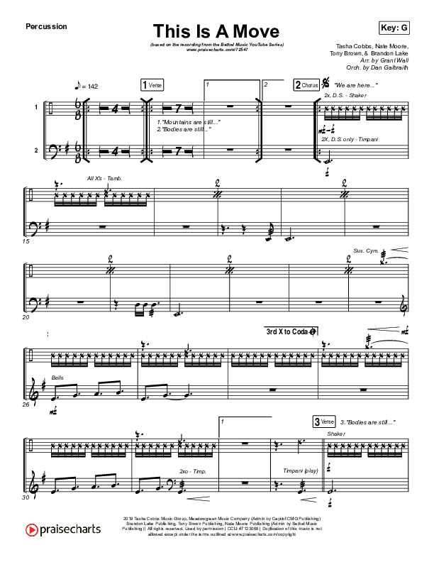 This Is A Move (YouTube) Percussion (Brandon Lake / Bethel Music)