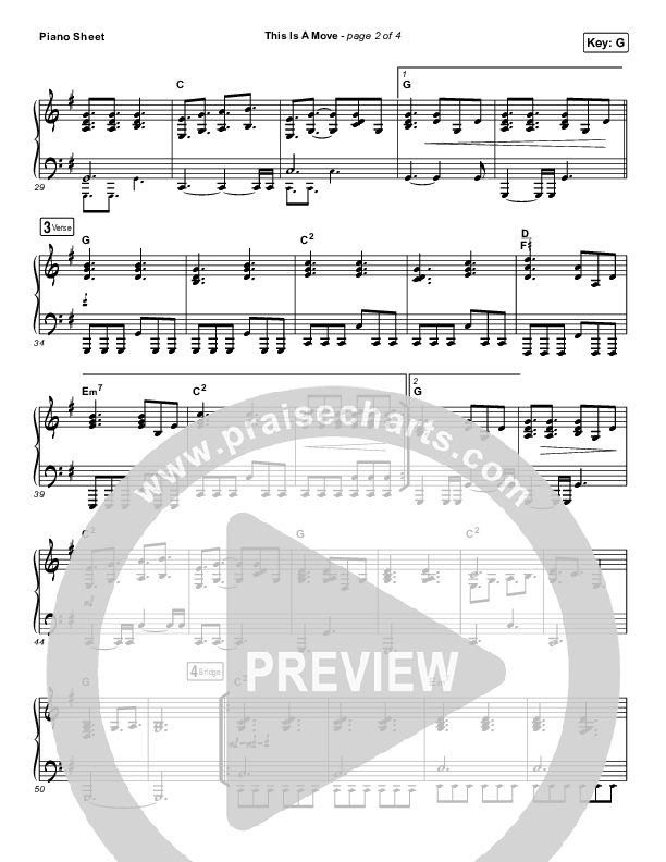 This Is A Move (YouTube) Piano Sheet (Brandon Lake / Bethel Music)