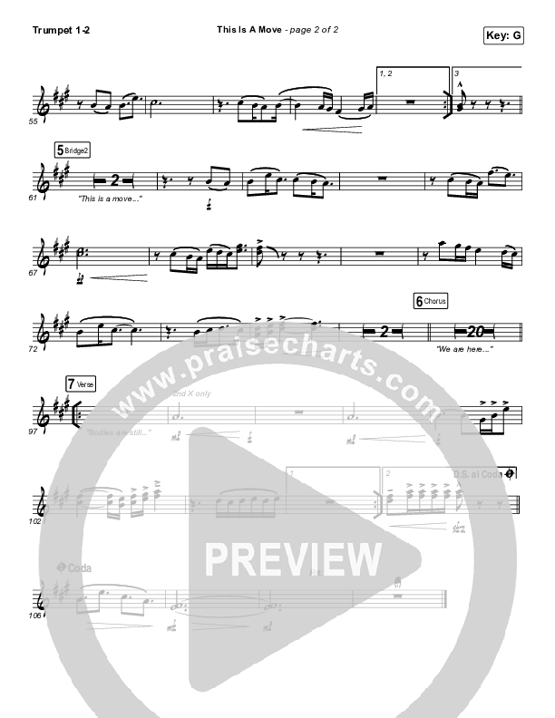 This Is A Move (YouTube) Trumpet 1,2 (Brandon Lake / Bethel Music)