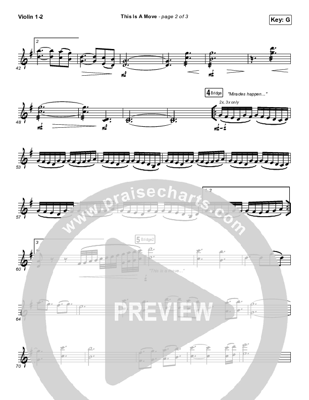 This Is A Move (YouTube) Violin 1/2 (Brandon Lake / Bethel Music)