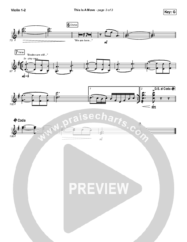 This Is A Move (YouTube) Violin 1/2 (Brandon Lake / Bethel Music)