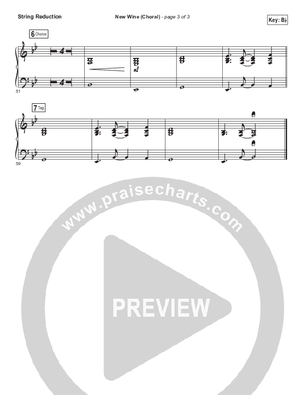 New Wine (Choral Anthem SATB) String Pack (Hillsong Worship / Arr. Luke Gambill)