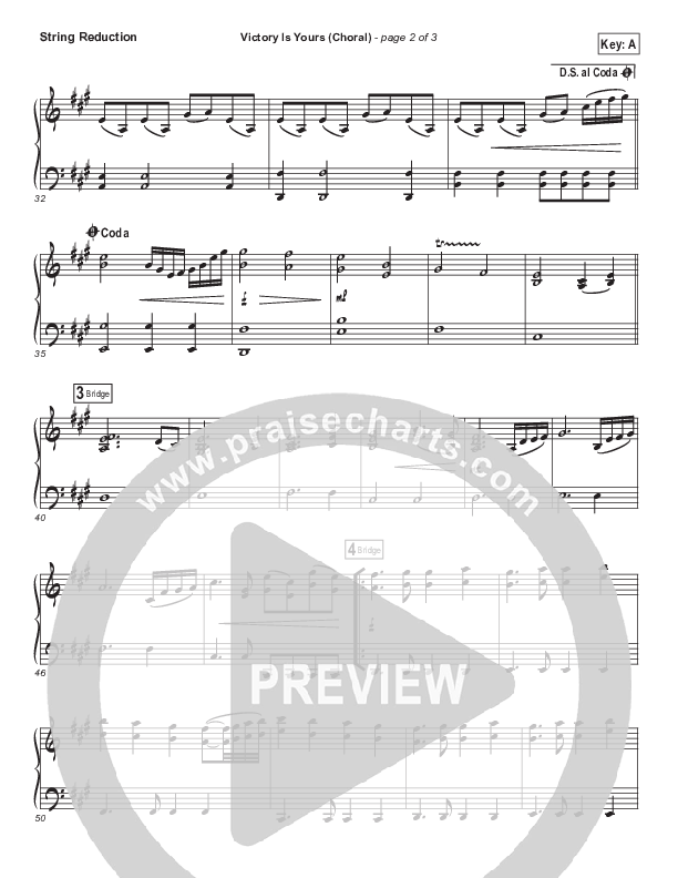 Victory Is Yours (Choral Anthem SATB) Synth Strings (Bethel Music / Bethany Wohrle / Arr. Luke Gambill)