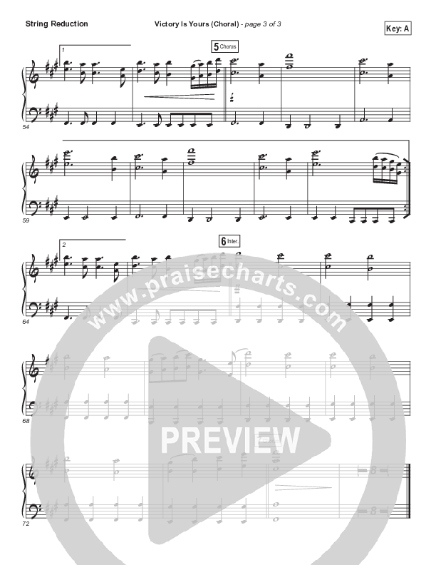 Victory Is Yours (Choral Anthem SATB) Synth Strings (Bethel Music / Bethany Wohrle / Arr. Luke Gambill)