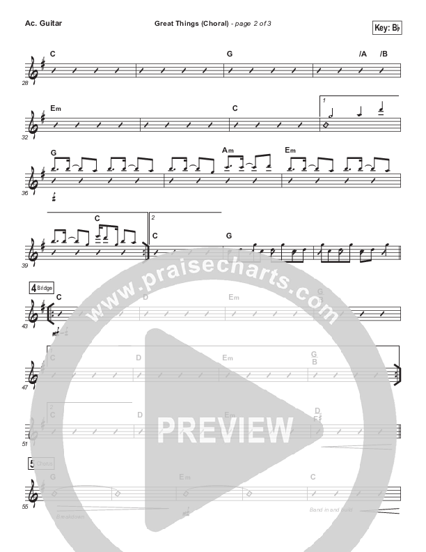 Great Things (Choral Anthem SATB) Acoustic Guitar (Phil Wickham / Arr. Luke Gambill)