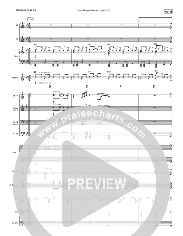 Great Things (Choral Anthem SATB) Conductor's Score (Phil Wickham / Arr. Luke Gambill)
