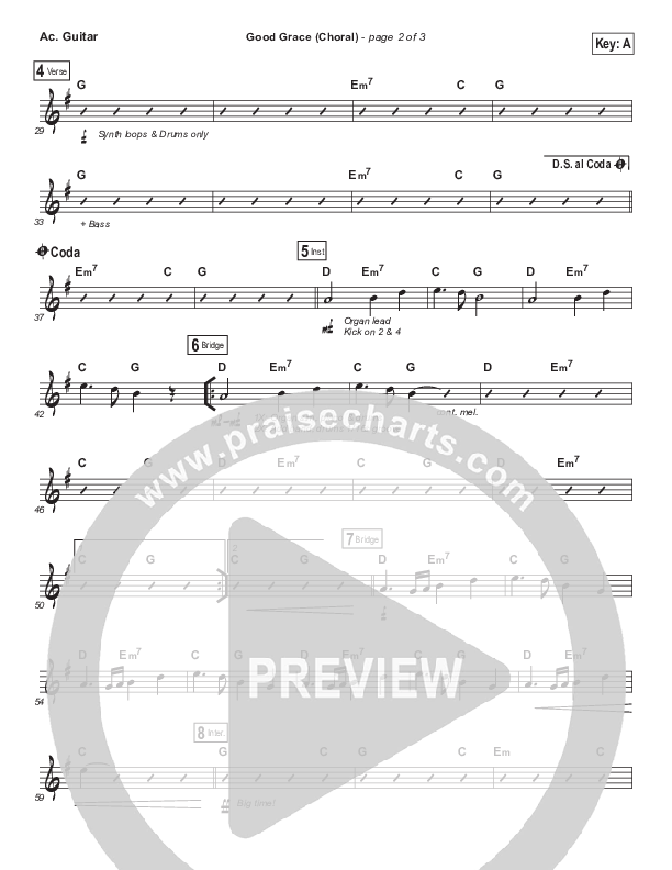 Good Grace (Choral Anthem SATB) Acoustic Guitar (Hillsong UNITED / Joel Houston / Arr. Luke Gambill)