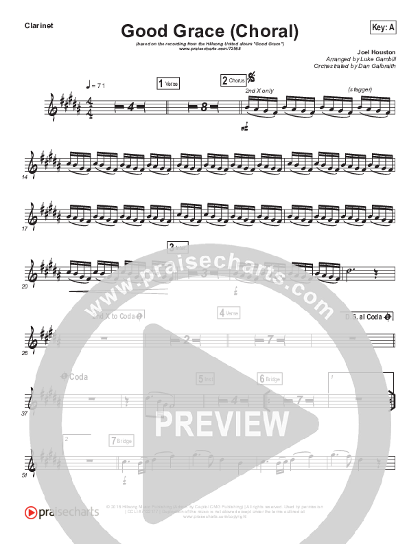 Good Grace (Choral Anthem SATB) Wind Pack (Hillsong UNITED / Joel Houston / Arr. Luke Gambill)