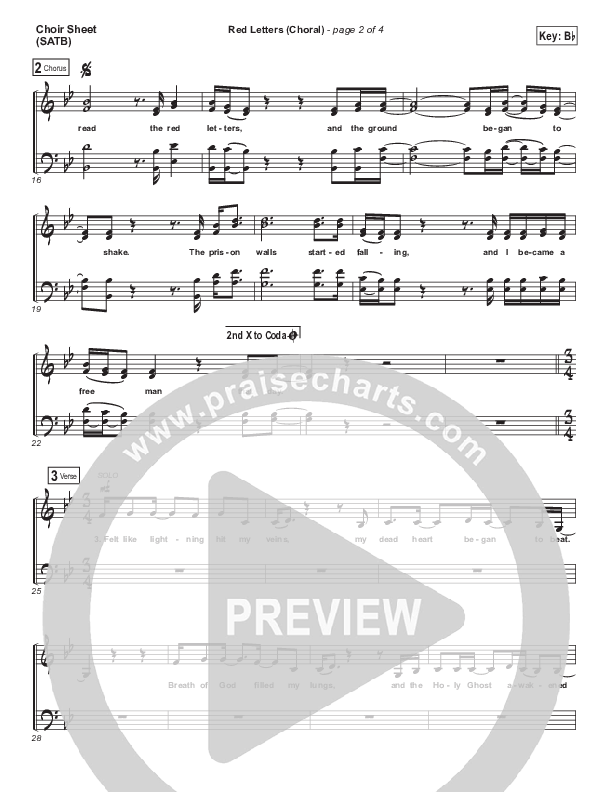 Red Letters (Choral Anthem SATB) Choir Vocals (SATB) (Crowder / Arr. Luke Gambill)