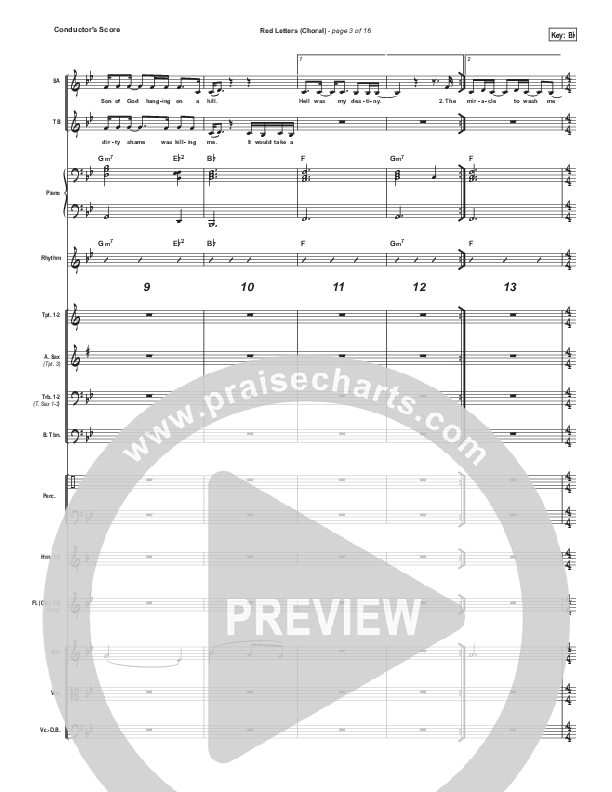 Red Letters (Choral Anthem SATB) Conductor's Score (Crowder / Arr. Luke Gambill)