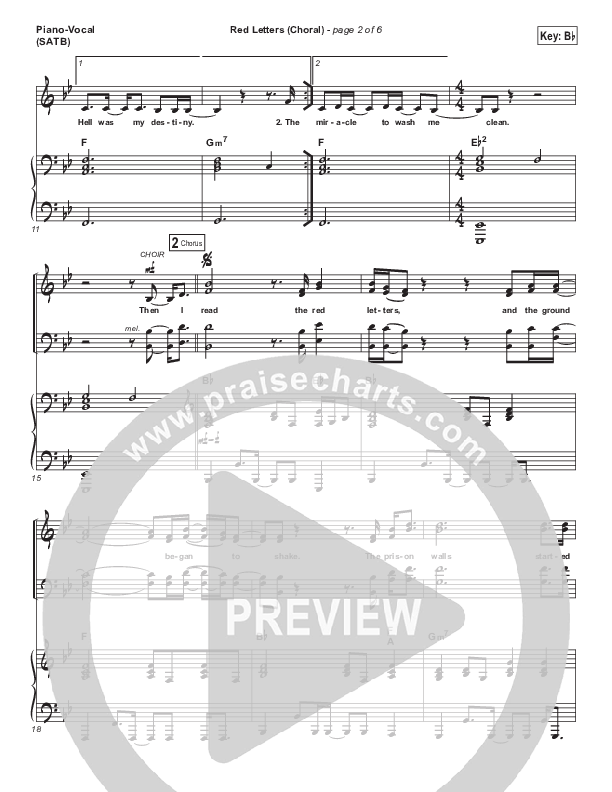 Red Letters (Choral Anthem SATB) Piano/Choir (SATB) (Crowder / Arr. Luke Gambill)