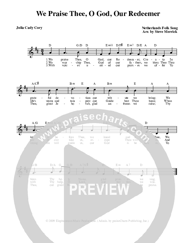 We Gather Together Lead Sheet (Stephen Merrick)