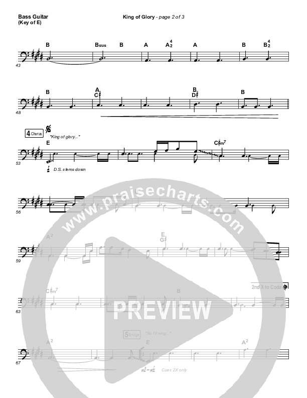 King Of Glory Bass Guitar (Michael W. Smith / CeCe Winans)