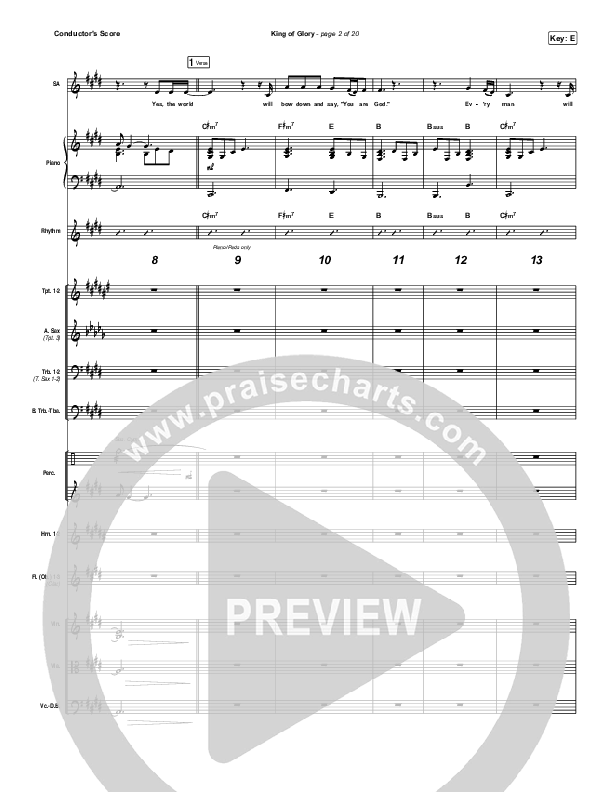 King Of Glory Conductor's Score (Michael W. Smith / CeCe Winans)