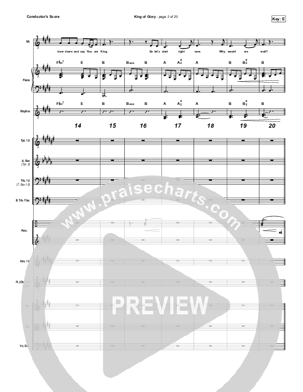 King Of Glory Conductor's Score (Michael W. Smith / CeCe Winans)
