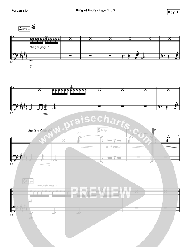 King Of Glory Percussion (Michael W. Smith / CeCe Winans)