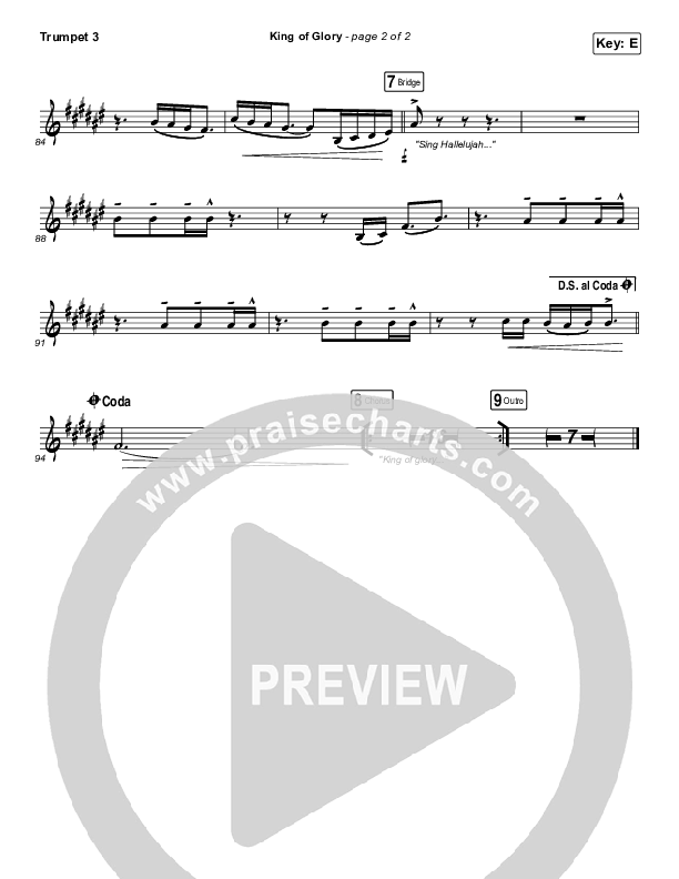 King Of Glory Trumpet 3 (Michael W. Smith / CeCe Winans)