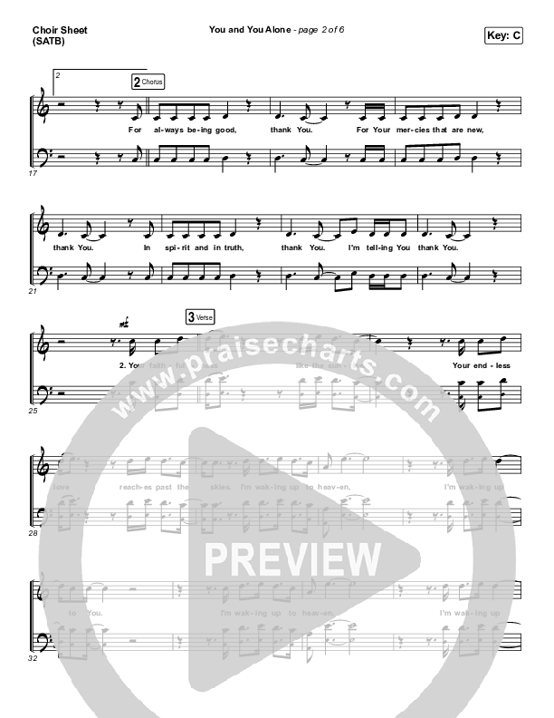 You And You Alone Choir Vocals (SATB) (UPPERROOM / Meredith Mauldin / Kelly Smith / Jonathan Jay / Cody Rae Lee)