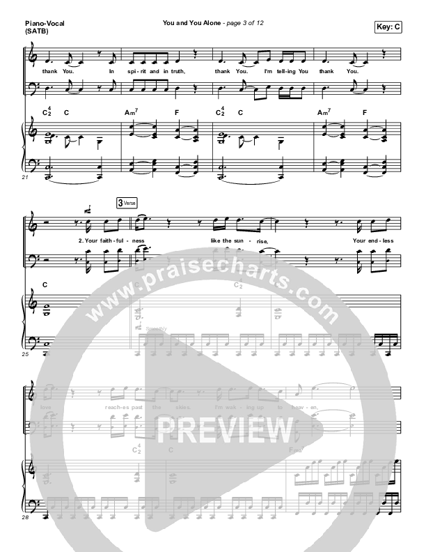 You And You Alone Piano/Vocal (SATB) (UPPERROOM / Meredith Mauldin / Kelly Smith / Jonathan Jay / Cody Rae Lee)