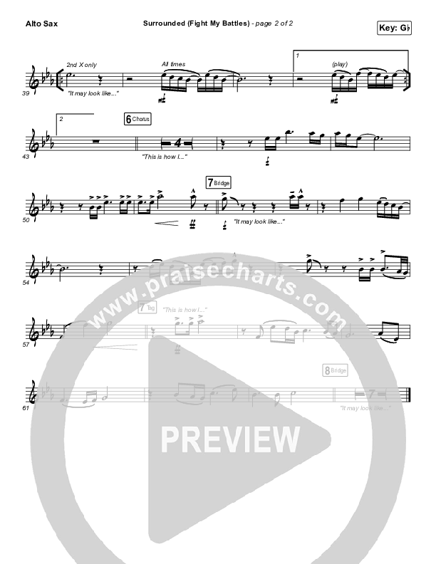 Surrounded (Fight My Battles) Alto Sax (UPPERROOM / Elyssa Smith)