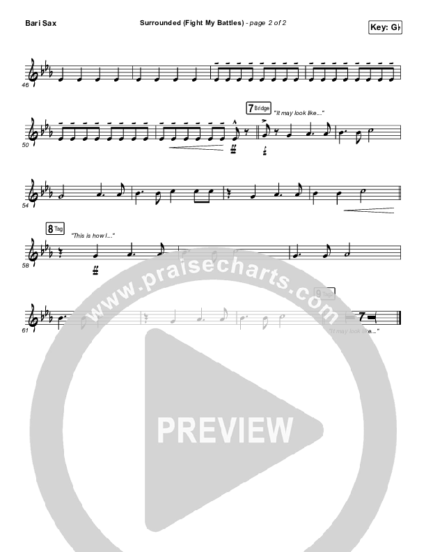 Surrounded (Fight My Battles) Bari Sax (UPPERROOM / Elyssa Smith)