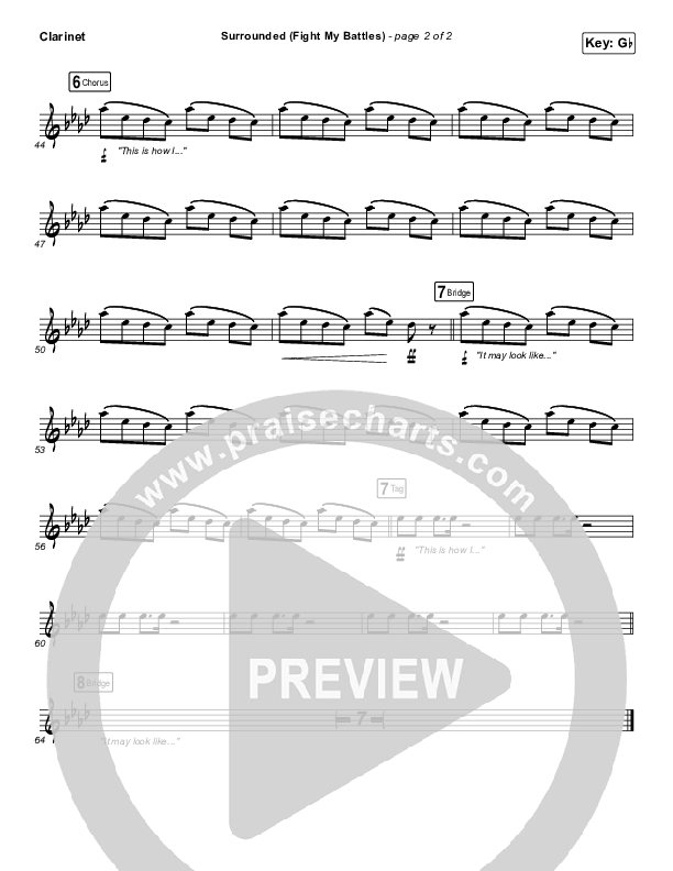 Surrounded (Fight My Battles) Clarinet (UPPERROOM / Elyssa Smith)