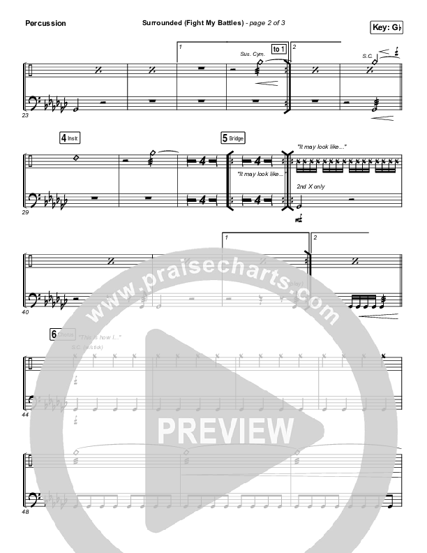 Surrounded (Fight My Battles) Percussion (UPPERROOM / Elyssa Smith)