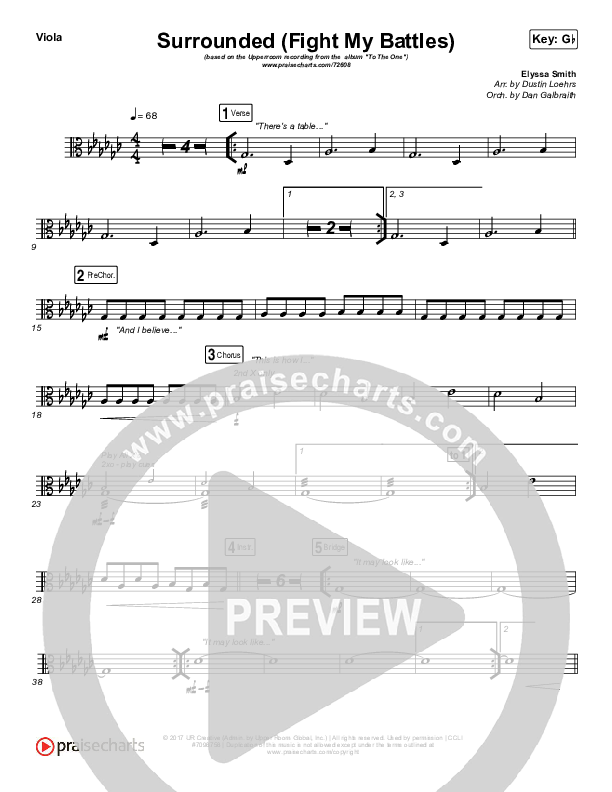 Surrounded (Fight My Battles) Viola (UPPERROOM / Elyssa Smith)