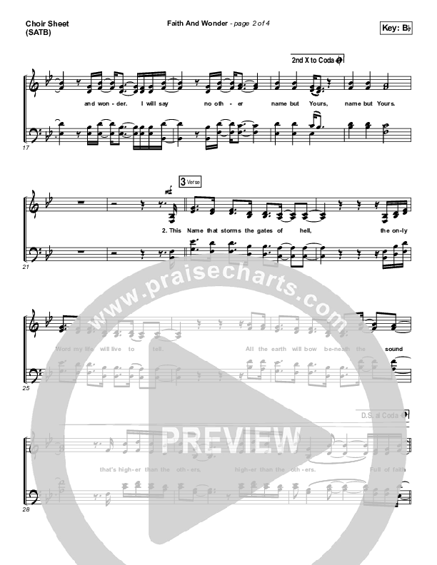 Faith And Wonder Choir Sheet (SATB) (UPPERROOM / Cody Rae Lee / Meredith Andrews / Abbie Simmons)