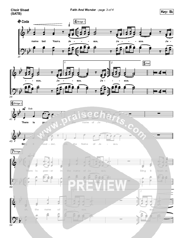 Faith And Wonder Choir Sheet (SATB) (UPPERROOM / Cody Rae Lee / Meredith Andrews / Abbie Simmons)