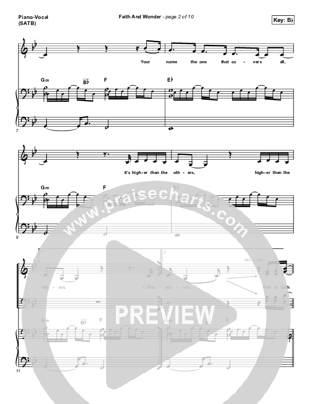 Faith And Wonder Piano/Vocal (SATB) (UPPERROOM / Cody Rae Lee / Meredith Andrews / Abbie Simmons)
