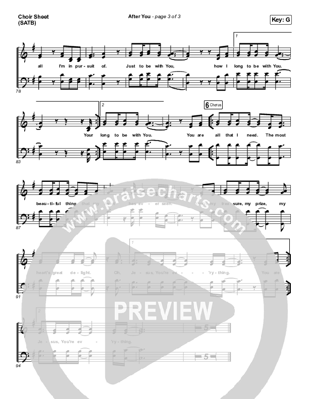 After You Choir Sheet (SATB) (UPPERROOM / Elyssa Smith)