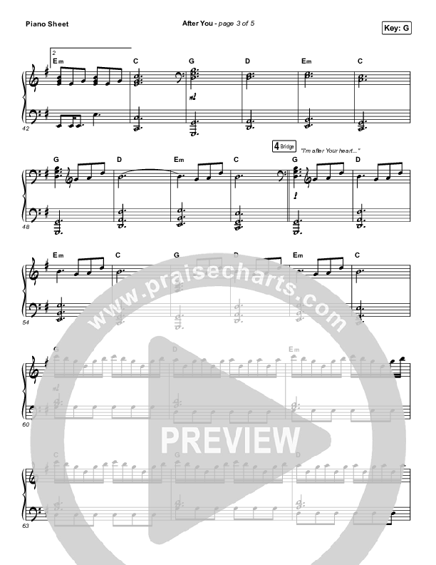 After You Piano Sheet (UPPERROOM / Elyssa Smith)