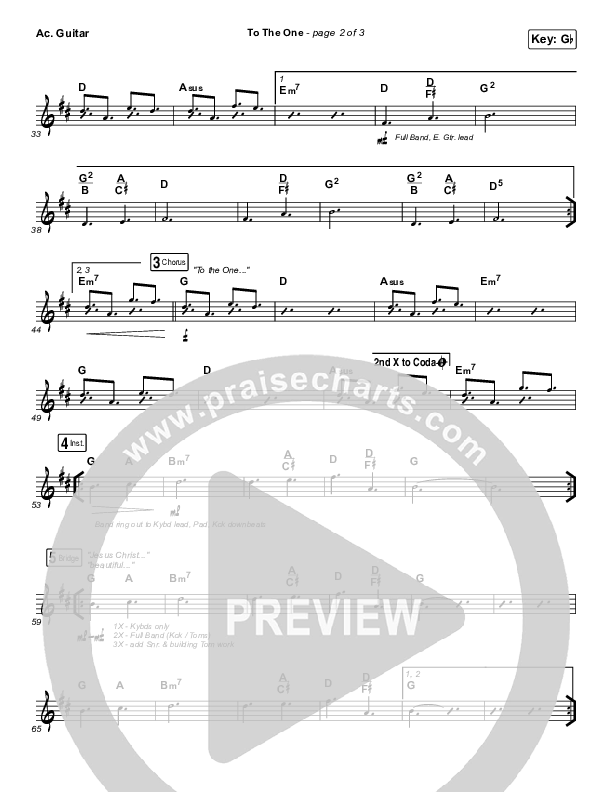 To The One Acoustic Guitar (UPPERROOM / Meredith Mauldin / Oscar Gamboa / Beau Maddox)