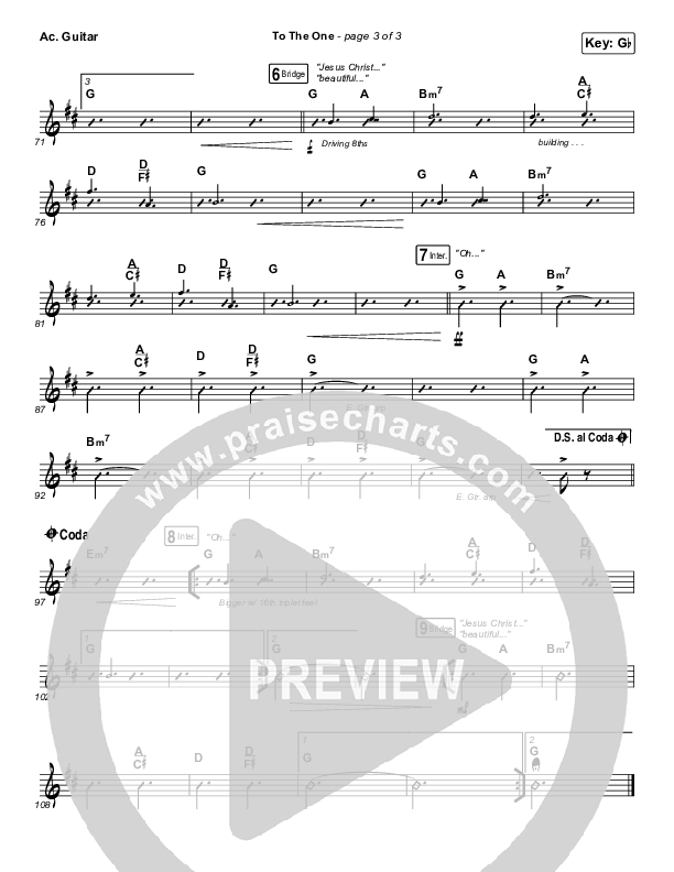 To The One Acoustic Guitar (UPPERROOM / Meredith Mauldin / Oscar Gamboa / Beau Maddox)