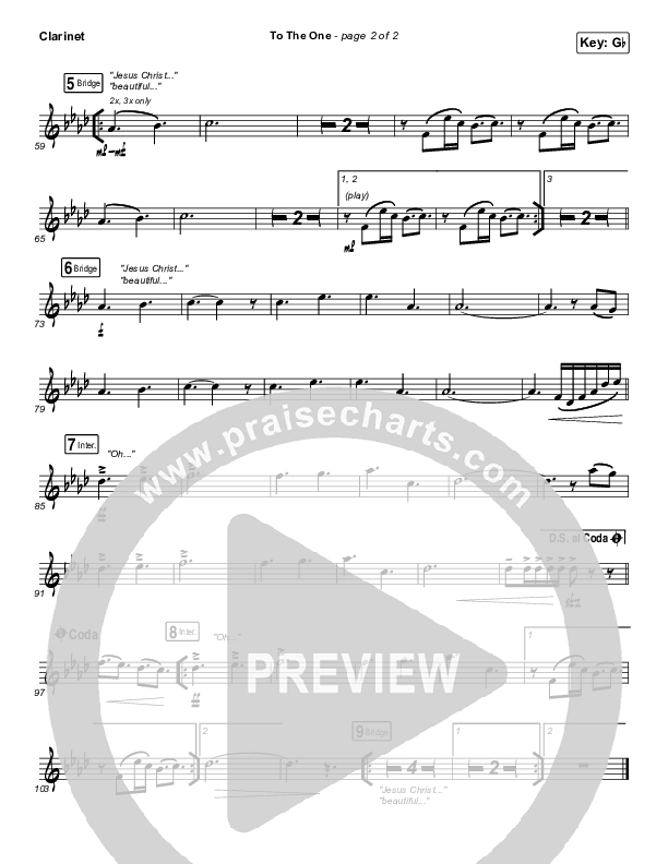 To The One Clarinet (UPPERROOM / Meredith Mauldin / Oscar Gamboa / Beau Maddox)