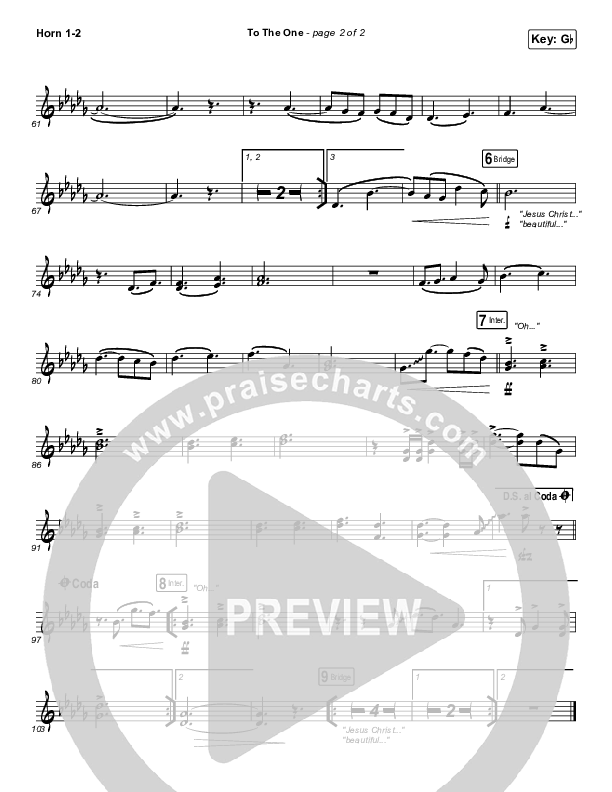 To The One French Horn 1/2 (UPPERROOM / Meredith Mauldin / Oscar Gamboa / Beau Maddox)