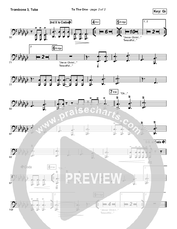 To The One Trombone 3/Tuba (UPPERROOM / Meredith Mauldin / Oscar Gamboa / Beau Maddox)