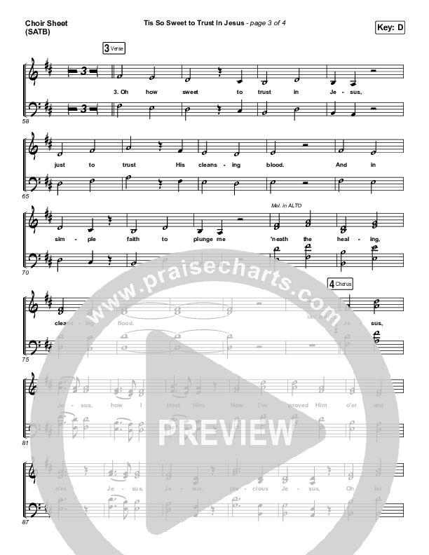 Tis So Sweet To Trust In Jesus (Live) Choir Vocals (SATB) (Shane & Shane)